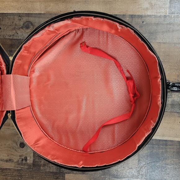 John Robert Powers Model Agency Round Suitcase Luggage Makeup Travel Bag Hat Box - Picture 14 of 16